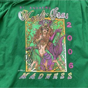 St. Andrew’s Mardi Gras 2006 Button Shirt Green Men’s XL Panama City Florida